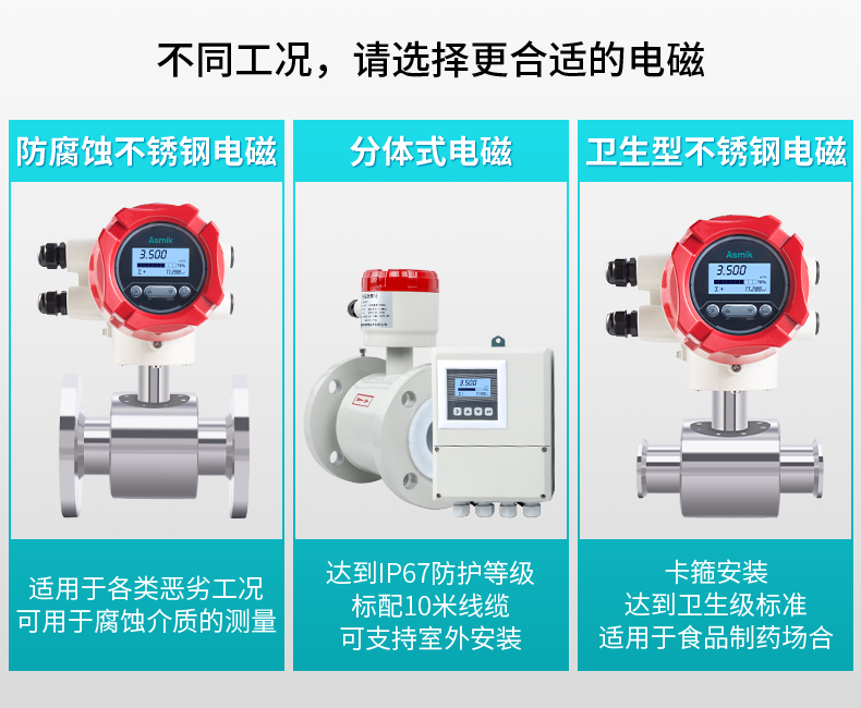 米科LDG-MIK电磁流量计不同工况下的选择